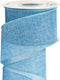 Ribbli Baby Blue Burlap Wired Ribbon,2-1/2” Inch x Continuous 10 Yard, Wired Edge Ribbon for Big Bow,Wreath,Baby Shower Decoration,Outdoor Decorat...