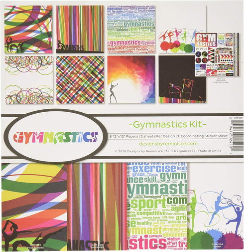 Reminisce (REMBC) Gymnastics Scrapbook Collection Kit, Multi 12x12 inches...