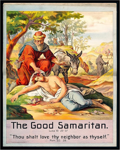 Posterizer 1 pcs-The good Samaritan poster-Religious Posters-Gifts for Christians -Decor for Church, Sunday School Classroom- unframed wall art...