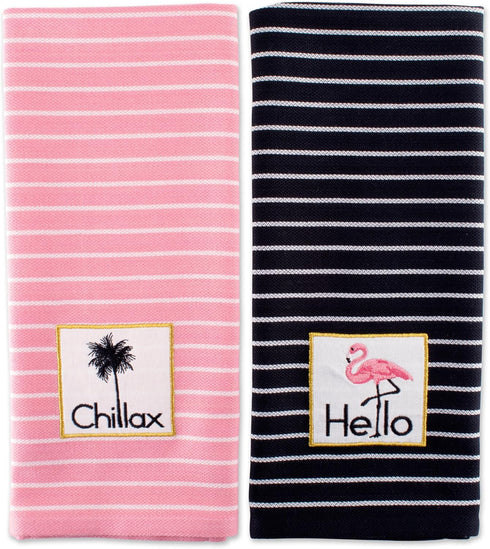 DII Decorative Cotton Kitchen Dish Towel Set, 18x28, Summer Cocktail, 4 Piece...