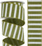 Sage Green Wired Ribbon 2.5" Horizontal White Stripe Wired Edge Burlap Ribbon Farmhouse Wire Ribbon for Wreaths Crafts Supplies Gift Wrapping Bows...