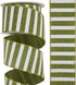 Sage Green Wired Ribbon 2.5" Horizontal White Stripe Wired Edge Burlap Ribbon Farmhouse Wire Ribbon for Wreaths Crafts Supplies Gift Wrapping Bows...