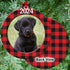 2024 Photo Ornaments for Christmas Tree, Classic Red and Black Buffalo Plaid Christmas Frame Ornament, Easy-Load Magnetic Design, with Satin Ribbo...