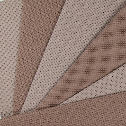 KCS 6 pc of 12" x 18" (30cmx45cm)14CT Counted Cotton Aida Cloth Cross Stitch Fabric (Coffee+Brown)...