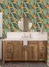 HAOKHOME 93375 Peel and Stick Wallpaper Tropical Florals Removable Stick on Contact Paper for Bedroom Green/Orange 17.7in x 9.8ft...