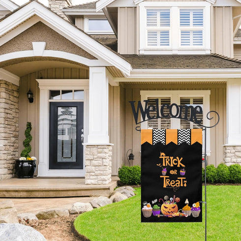 Halloween Garden Flag 12 x 18 Inch, Jack-o'-lantern Halloween Decoration Flags Double Sided Small Yard Flag for Outdoor Indoor Decor...