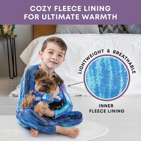 Rocky Thermal Jacket Clothes Fleece Lined Sweater for Dogs, Puppies, Warm Coat Bodysuit Onesie One Piece Vest Pet Jammies with Leg Warmers for Sma...