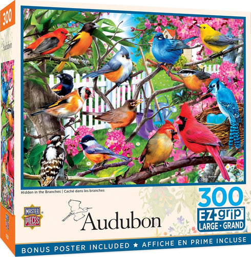 MasterPieces 300 Piece EZ Grip Jigsaw Puzzle - Hidden in The Branches - 18"x24"...