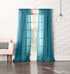 No. 918 Tayla Crushed Texture Semi-Sheer Rod Pocket Curtain Panel, 50" x 95", Marine...