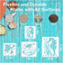 Ocean Stencils for Painting On Wood Turtle Seahorse Starfish Jellyfish Templates for Art Crafts Plastic Reusable Wood Burning Stencils for Wall Ca...