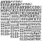 QQ&U Black Glitter Alphabet Letter Stickers 3 Sheets...