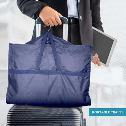 Garment Bags for Travel and Closet Storage with Zipper Pocket, Heavy Duty Waterproof Hanging Suit Bag with Handles for Suits, Coats, Jackets, Shir...
