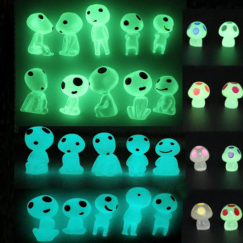 Fairy Garden Accessories Tree Elves Easter Egg Fillers Glow in Dark Basket Stuffers Garden Alien Decor Miniature for Micro Landscape Outdoor Statu...
