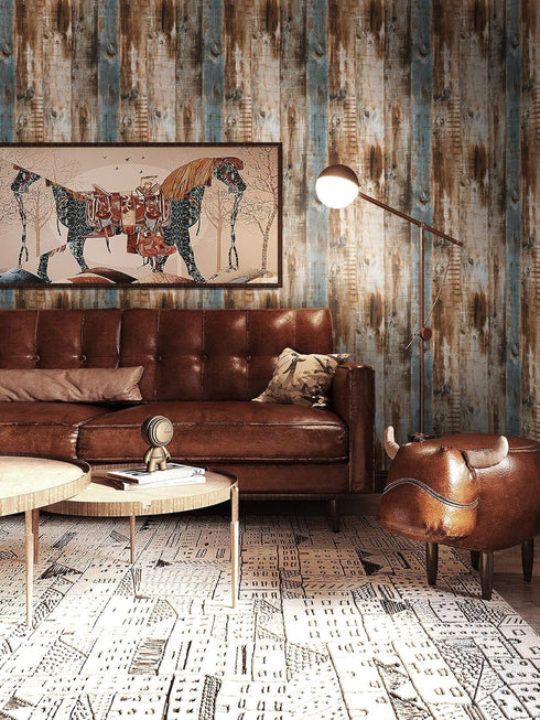 Heroad Brand 17.3"x78.7" Contact Paper Wood Wallpaper Stick and Peel Removable Self Adhesive Wallpaper for Living Room Bedroom Kitchen Backsplash...