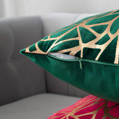 TAOSON Pack of 2,Irregular Abstract Lines Geometric Bronzing Printed Cozy Soft Throw Pillow Cases Cushion Covers Shells for Sofa Couch Bed Home De...