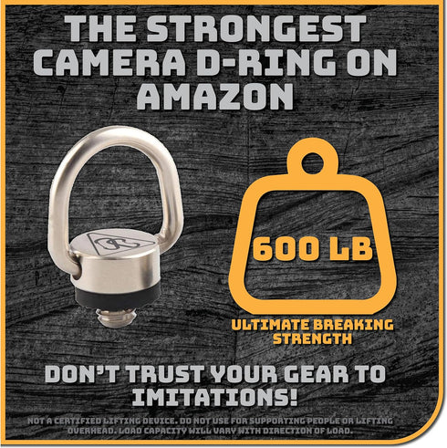 Camera Carabiner Clip D-Ring - Easily Attach a Carabiner to Your Camera with This 1/4-20 Tripod Mount D-Ring (1-Pack)...