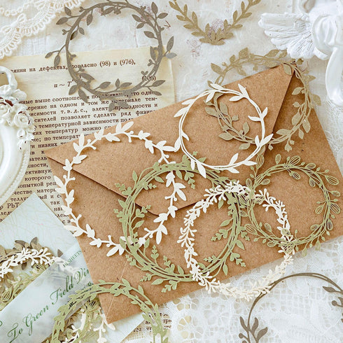 Maxleaf 60PCS Flower Cut Outs Border Card, Love Heart Butterfly Leaf Lace Star Hollow Out Frames Scrapbook Decorative Paper Card for DIY Arts Craf...