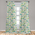 Lunarable Botanical Curtains, Vintage Design Doodle Pattern of Home Plants and Flowers in Pots, Window Treatments 2 Panel Set for Living Room Bedr...