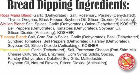 Bread Dipping Seasonings - Dean Jacob's 4 Spice Variety Pack...