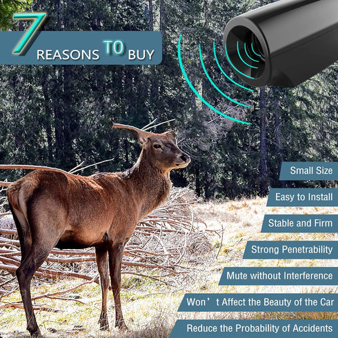 Elook Deer Warning Whistles Device for Car, Save Deer Whistle Deer Horns with Upgraded Acrylic Double-Sided Tape, Mini Size (Patent Registered) (8...