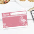 Home Advantage Pink Flamingo Design Set Double Sided Family 4x6 Recipe Cards, Set of 50...