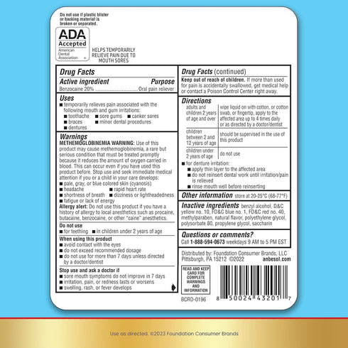 Anbesol Maximum Strength Oral Anesthetic Liquid - 0.41 fl oz (packaging may vary)...
