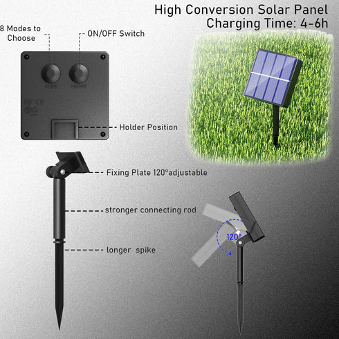 Solar Rope Lights Outdoor Waterproof LED - 40FT 100 LED Solar String Lights Tube Light Solar Outdoor Fairy Rope Christmas Lights for Yard Garden P...