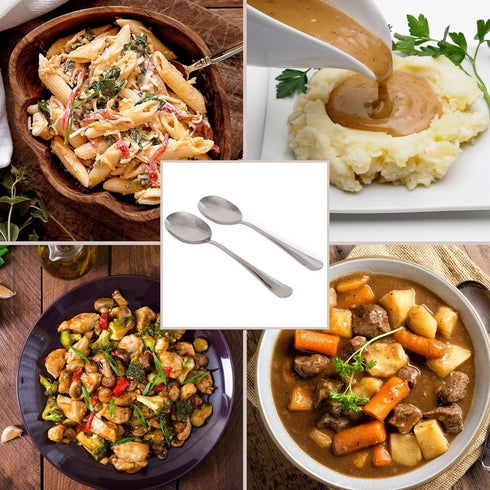 Cornucopia Stainless Steel X-Large Serving Spoons (2-Pack), Serving Utensil, Buffet & Banquet Style Serving Spoons-(2 Spoons)...