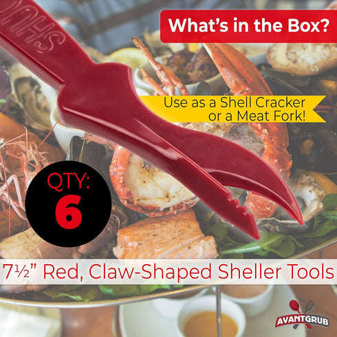 Ultra Durable, Super Easy Seafood Sheller 6Pk. Serrated Knife Perfect for Cracking Lobster, Crab, Crawfish or Deveining Shrimp. BPA Free, Portable...