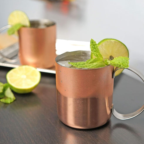 Copper Mug for Moscow Mules - 12-Ounce Copper-Clad Stainless Novelty Cup - Set Of 2...