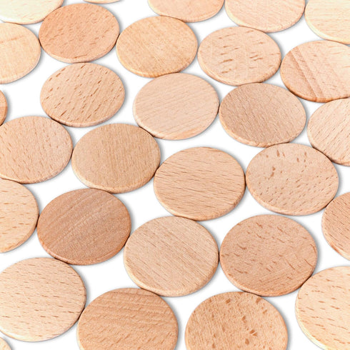 Super Z Outlet Round Unfinished 1.5" Wood Cutout Circles Chips for Arts & Crafts Projects, Board Game Pieces, Ornaments (100 Count)...