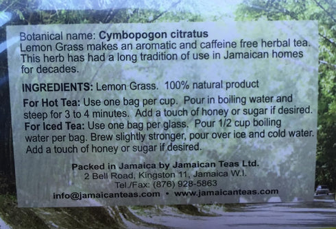 Caribbean Dreams Lemon Grass Tea (Fever Grass), 24 tea bags (3 Pack)...