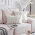 Home Brilliant Fur Pillow Covers 18x18 Decorative Throw Pillow Covers Fluffy Throw Pillows for Couch, Set of 2, 18 inch, White...