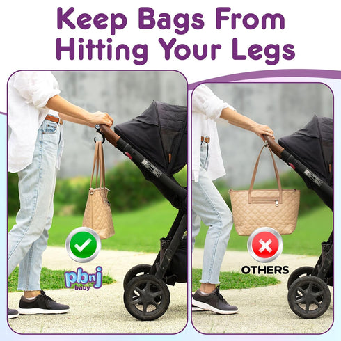 Stroller Hooks 2 Pack Organizer Clip Travel Purse Shopping Diaper Bags...