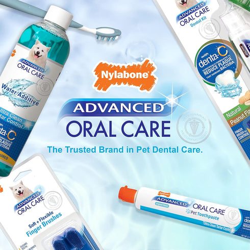 Nylabone Advanced Oral Care Dog Water Additive for Dental Care - Liquid Tartar Remover - Dog Breath Freshener & Teeth-Cleaning Liquid (16 oz.)...