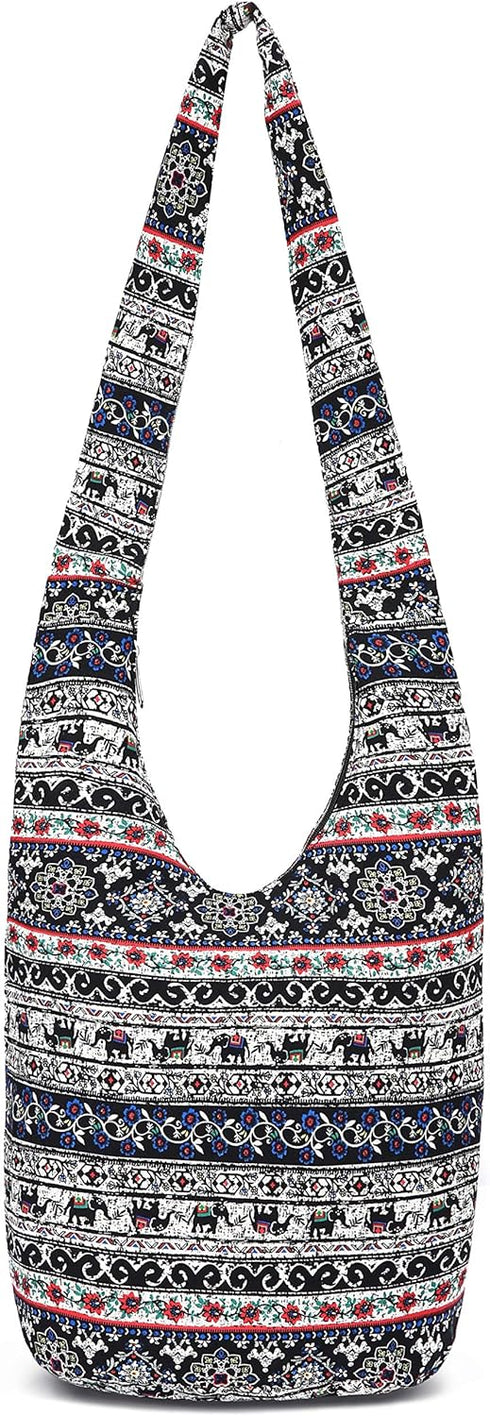 Women Shoulder Handbags Fashion canvas Hippie Crossbody Bags Bohemian Animal Prints Hobo Bags...