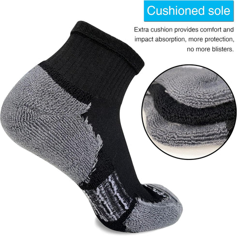 APTYID Men's Moisture Wicking Athletic Ankle Socks (6 Pack)...