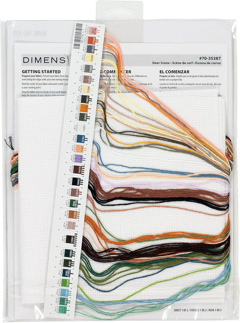 Dimensions SIMPLICITY CREATIVE CORP Cross Stitch, Deer Scene, 12" x 12" (14 Count)...