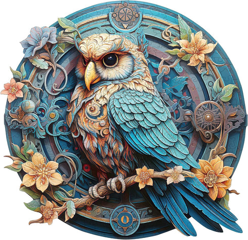 KAAYEE Wooden Jigsaw Puzzles-Wooden Puzzle Adult Unique Shape Advanced Wise Owl Wooden Jigsaw Puzzle for Adult,Family Puzzles 9.7 * 9.4 in 197 pcs...