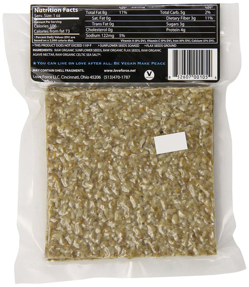 Love Force Rawganic Vegan Bread, Sun Flax Original, 4 Ounce...