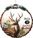 Hanna's Handiworks Indoor Hanging Snowman Santa Claus Advent Calendar for The Holidays, Wooden Wall & Door Round Circular Shaped Decoration - Days...