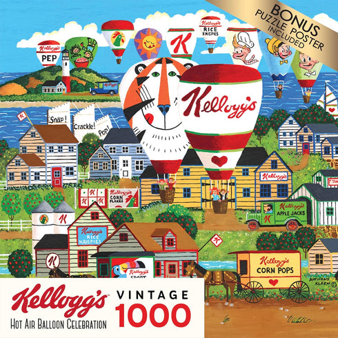 RoseArt - Kellogg's - Hot Air Balloon Celebration - 1000 Piece Jigsaw Puzzles for Adults...