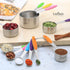 New Version! 11 Piece Measuring Cups And Spoons Set by Laxinis World | Sturdy Stainless Steel Stackable 6 Cups and 5 Spoons with Soft Silicone Han...