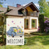 Welcome Spring Garden Flag 12x18 Double Sided Vertical Burlap Retro Truck Floral Garden Flags Summer Butterfly Yard Flags for Seasonal Outside Out...