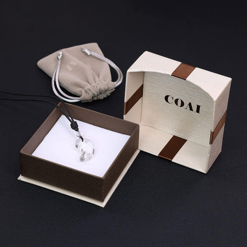 Natural Crystals Clear Quartz Chakra Stones Magatama Pendant Necklace...