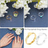 PH PandaHall 40pcs Ring Blanks, 17mm Adjustable Ring Base Blank Tray with 6mm Flat Base, Gold Silver Blank Finger Rings Cabochon Bezel for Rings M...