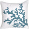 Embroidered Cute Nautical Animal Pillow Cover,Square 18 Inches Decorative Canvas Pillow Cover for Nautical Style Deco by (Seagreen-Coral)...