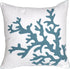 Embroidered Cute Nautical Animal Pillow Cover,Square 18 Inches Decorative Canvas Pillow Cover for Nautical Style Deco by (Seagreen-Coral)...