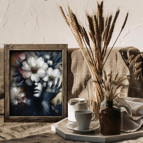 Posterizer 1 pcs-abstract modern floral African womans decor-Afro-American Art Collection-Inspirational Women's Art-Gifts for Women-Living Room Be...