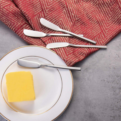 IMEEA Butter Knife Stainless Steel Butter Knife Spreader 6.5-Inch Cheese Spreaders, Set of 4...